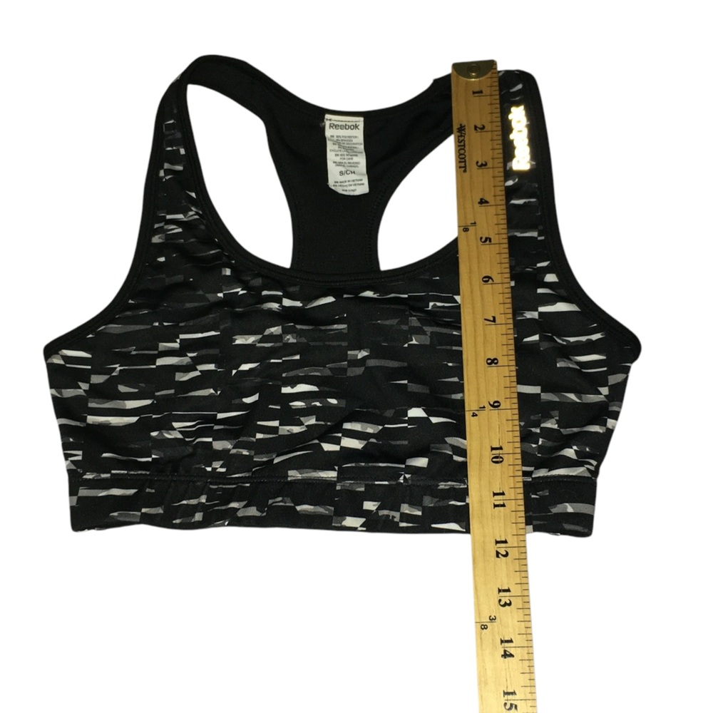 (2) REEBOK Racerback Black Gray Sports Bras - Women’s Small - Picture 10 of 12